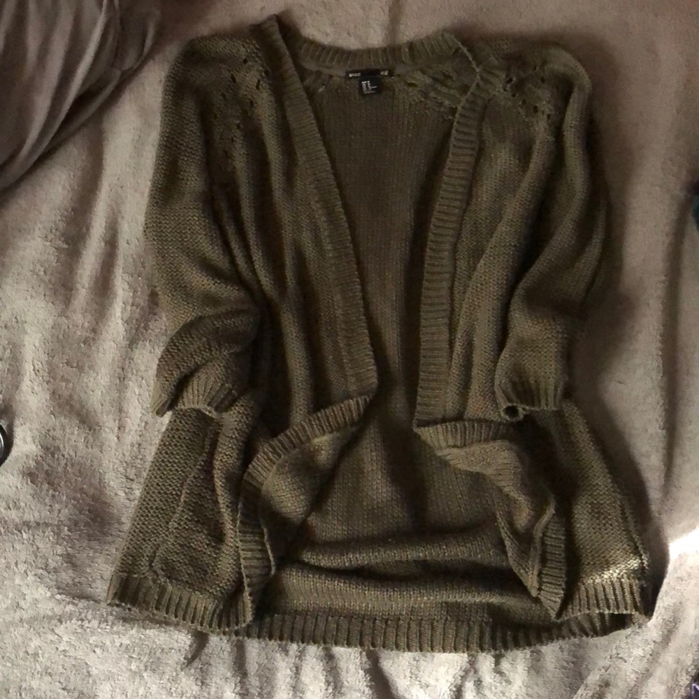 Military Green H&M Cardigan
